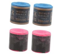 Toyvian 4pcs Billiard Cue Chalk Cubes for Bar and Home Pool Chalk Preventing Cue Skid Suitable for Tournaments Training and Billiards Players