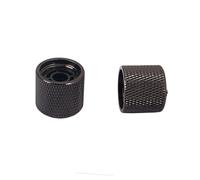 Toyvian 4pcs Black Red Point Iron Guitar Volume Tone Control Knobs Rotary for Electric Guitar Parts Replacement