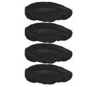Toyvian 4pcs Black Ski Goggle Protective Covers for Snowboard and Ski Goggles, Scratch-resistant Lens Sleeve, Universal Size, Travel and Storage Dust Protection