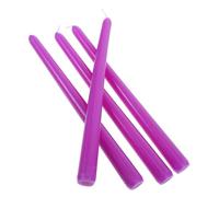 Toyvian 4pcs Black Taper Candles Long Burning Unscented Paraffin Wax with Cotton Wick for Dinner Table Elegant Tall Tapered Candle Light Up to Hours