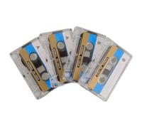 Toyvian 4pcs Blank Cassette Tapes 30 Minutes Recording Blank Audio Tapes with Plastic Case Easy to Use and Store Vintage Style for Home Decor and Birthday