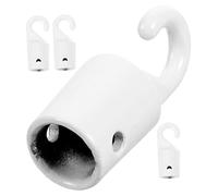 Toyvian 4pcs Blind Wands Replacement Tip Blinds Hook Curtain Wand Mini Hook Hanger Outdoor Fiberglass Curtain Window Replacement Large White