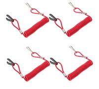 Toyvian 4Pcs Boat Engine Safety Cord Emergency Stop Lanyard for Outboard Motors Reliable and Practical Boat Harness Accessory for Motorboat Safety