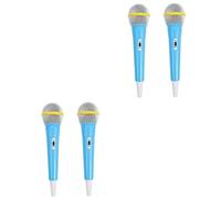 Toyvian 4pcs Boy Girl Performance Props Fake Microphone Lightweight Indoor Interactive Toys for Stage Performance Cosplay Lip Safe Microphone Models for Boys Girls