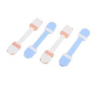 Toyvian 4pcs Boy Girl Safety Cabinet Lock Security Protector for Cabinets Easy No-Drill Installation Strong Adhesive Blue and Pink Colors Each
