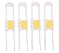 Toyvian 4pcs Boy Girl Safety Sliding Cabinet Locks Cupboard Latch Locks for Boys and Girls Easy to Install Protects from Dangerous Cabinets