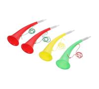 Toyvian 4pcs Boys and Girls Musical Trumpet Toys Football Party Favors Ox Horn Toys Stage Props Decorative Home Decor