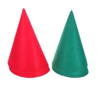 Toyvian 4pcs Bulk Felt Gnome Cone Hats for Christmas Party Unisex Dwarf Cosplay Accessories Lightweight and Comfortable Elf Costume for Adults
