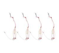 Toyvian 4Pcs Carp Feeder Bait Cage Spring Fishing Trap Hooks with Fine Mesh Bait Holder for Freshwater Angling Carp Rig Feeder Outdoor Fishing Supplies