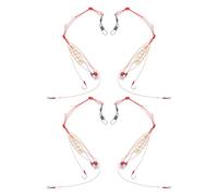 Toyvian 4pcs Carp Fishing Rigs Feeder Basket Bait Cage Portable Lure Feeder Trap for Shrimp Fish Freshwater Terminal Tackle Lightweight Fishing Bait Fixer Holder