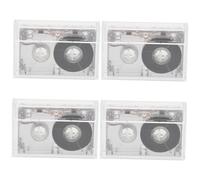 Toyvian 4pcs Cassette Tape Blank Tape Cassette Adornment Wall Decor Diy Craft Supply