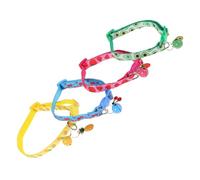 Toyvian 4pcs Cat Collar Bell Adjustable Breakaway Cute Design for Kitten Pet Supplies Fruit Pendant Style