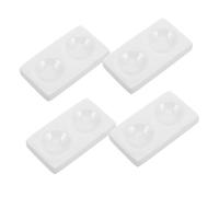 Toyvian 4PCS Ceramic Spotting Plates Porcelain Reaction Dishes for Accurate Color Comparison Chemical Experiments Essential Laboratory Trays for Sample Analysis