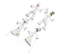 Toyvian 4pcs Chinese Shadow Puppets DIY Craft Kit for Hand Painted Traditional Shadow Hand Puppets Creative Coloring for Cultural Education and Festival Activities