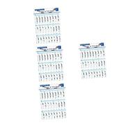 Toyvian 4pcs Coated Paper Flute Chord Chart Portable Practice Chart for Beginner Flute Chord Practicing Supplies for Music Learning at Home School