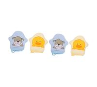 Toyvian 4pcs Cotton Bathing Gloves for Back Rubbing Thicken Shower Scrubbing Glove for Home Shower Bathing