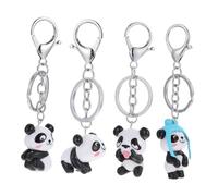 Toyvian 4Pcs Cute Cartoon Panda Key Chains Bag Hanging Pendants Random Style Party Souvenirs Gift for Women and Animal Lovers