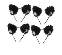 Toyvian 4pcs Cute Fox Ears Headband Faux Fur Animal Cosplay Accessories Lightweight Soft Halloween Party Costume Hair Hoop for Women and Adults