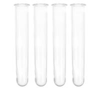 Toyvian 4pcs DIY Hydroponic Flower Vials Flower Stem Tubes for Weddings Event Decor PC Plastic Sl esign Easy to Clean Monitor Plant Root Growth Sophisticated Floral Water Tubes