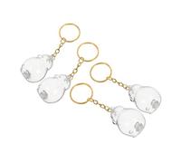 Toyvian 4pcs Dog Hair Holder Keychain Charm with Transparent Keepsake Box Memorial Storage for Pet Hair Portable Collector for Dog Lovers Preserves Cherished Memories