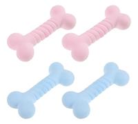 Toyvian 4pcs Dog Molar Chew Molar Sturdy Tpr Rubber with Anti-bite Surface Unique Shape Promotes Dental Health Good for Growing Teeth and Gums Interactive Training Supply for Puppies
