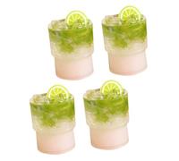 Toyvian 4pcs Doll House Mini Tea Drink Miniature Dollhouse Cup Miniature Fruit Juice Tea Dollhouse Decorations Model Mini House Drink Accessories Resin