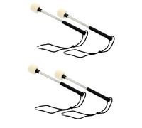 Toyvian 4pcs Drum Percussion Mallets Wool Felt End Steel Handle for Snare Drum