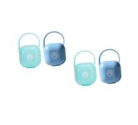 Toyvian 4pcs Dummy Box for Newborn Bibs Pacifier Holder Pacifier Storage Case Travel-Friendly Handle Random Color