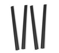 Toyvian 4pcs Dustpan Edge Replacements Dustpan Replacement Strips Black Plastic Material Protects Floor for Cleaning Needs