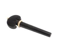 Toyvian 4pcs Ebony Pegs Solid Wood Tuning Accessories Black Shaft Handles Vintage Style for Enhanced Sound for Musical Instruments