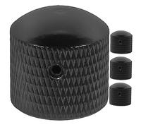 Toyvian 4pcs Electric Guitar Knobs Bass Volume Metal Potentiometer Caps for Guitar Sound Control Replacement