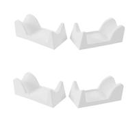 Toyvian 4pcs Electric Nail Drill Stand White Plastic Nail Tool Organizer with Universal Compatibility and Heat Dissipation for Manicure Stations and Home Use