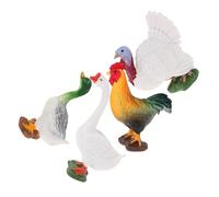 Toyvian 4pcs Farm Animal Models The Animals Tiny Chicken Miniature Chicken Figurine Miniature Poultry Statue Miniature Simulation Chicken Realistic Mini Animal Figures Plastic