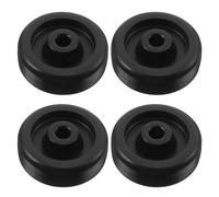 Toyvian 4Pcs Fitness Equipment Roller Wheels for Gym Machines, Universal Plastic Pulley Wheels for Treadmills and Bikes, Replacement Gym Roller Spare Parts for Home Workout and Sports