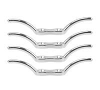 Toyvian 4pcs Flagpole Cleat Hook: Stainless Steel Flagpole Rope Holder Hook Boat Mooring Cleats Flag Pole Accessories For Boat Yacht Awnings
