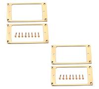 Toyvian 4pcs Flat Metal Pickup Mounting Sturdy Frame with Screws Golden Easy Installation for Electric Guitars for Pickup Needs