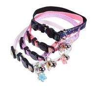 Toyvian 4pcs Flower Cat Collar Safety Neckwear for Kittens Washable Durable Breathable for Daily Wear Special Occasions