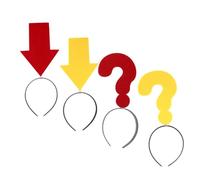 Toyvian 4pcs Funny Symbol Headbands with Arrow and Question Mark Designs Playful Hair Hoops for Christmas Halloween and Birthday Party Decorations Comfortable and Eye Catching Party