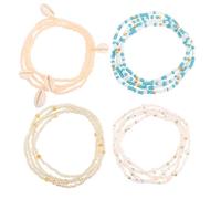 Toyvian 4pcs Glass Seed Bead Waist Chain Bikini Accessories for Women, Lightweight, Not Easy to Break, Summer Beach, Fashion Clothes