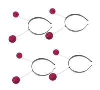 Toyvian 4pcs Glitter Party Headbands with Foam Balls Comfortable Spring Hairbands for Cosplay and Themed Birthday Decorations Safe Non-fading Material for Women