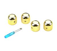 Toyvian 4pcs Gold Metal Guitar Volume Knob Potentiometer Caps for Electric Guitar Volume Control Knob Accessory