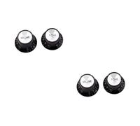 Toyvian 4pcs Guitar Control Knobs Volume Tone Cap for Guitar Aluminum Acrylic Easy Install