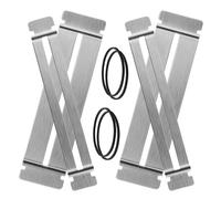 Toyvian 4pcs Guitar Fretboard Grind Pad Metal Fingerboard Guard Retainer Bands for Polishing Luthier Tools Fret Dressing Accessories