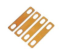 Toyvian 4pcs Guitar Neck Shim Brass Heightening Gasket for Enhanced Sound Quality Easy to Install Guitar Accessories