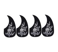 Toyvian 4pcs Guitar Pickguard Sticker Comma Shape Pick Guard for Acoustic Guitar Easy Install