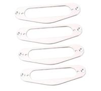 Toyvian 4pcs Guitar Pickup Mounting for Single Coil and Flat Style Electric Guitar Accessory Construction Silver Frame for Guitarists and Luthiers