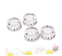 Toyvian 4pcs Guitar Volume Tone Control Knobs Rotary Knobs for Electric Guitar Parts Replacement Black Letters for Adjusting Volume and Tone in Playing Sessions