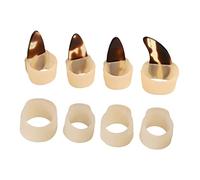 Toyvian 4pcs Guzheng Nail Protectors Learning Supplies Nail Covers for Practice Flexible Movement Safe Silicone