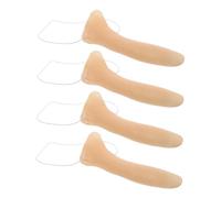 Toyvian 4pcs Halloween Long Nose Dress Up Prop for Cosplay Party Extra Long PVC Nose Accessory Comfortable Elastic Material Reusable Theatrical Carnival Costume