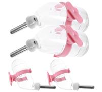 Toyvian 4pcs Hamster Water Bottles Pet Cage Hanging Drinking Bottles Prevent Leakage Easy to Observe Water Level Stainless Steel Plastic Automatic Feeder for Small Pets in Cage